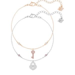 Swarovski lock and key bracelet